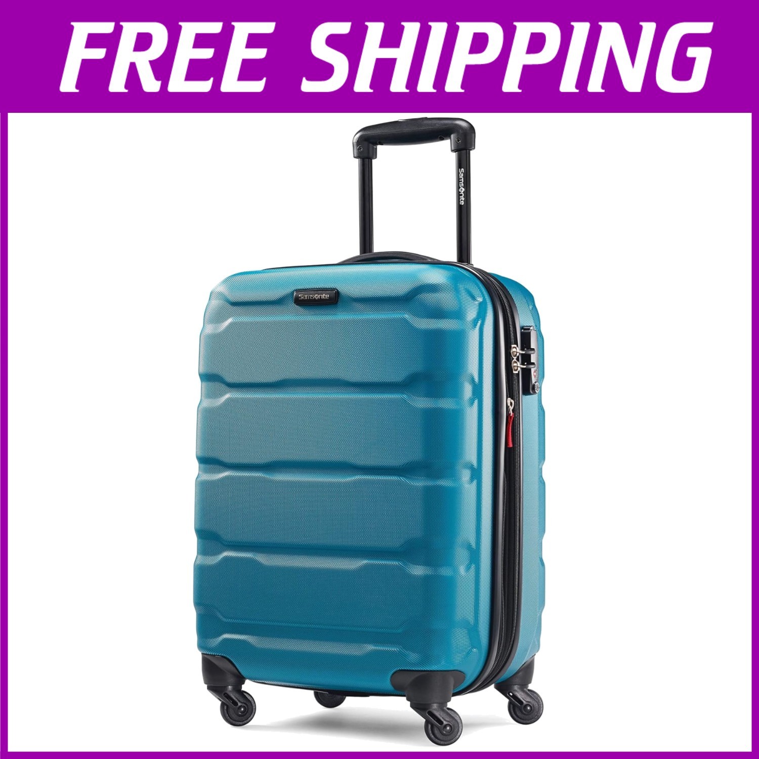 Travel-Friendly Spinner Luggage, Caribbean Blue