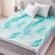 3 inch Memory Foam Mattress Topper Queen Size Bed, Gel Infused Memory Foam Ma...