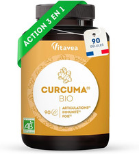 Curcuma BIO Pur - Articulations, Foie & Immunité - 90 Gélules - Made in France