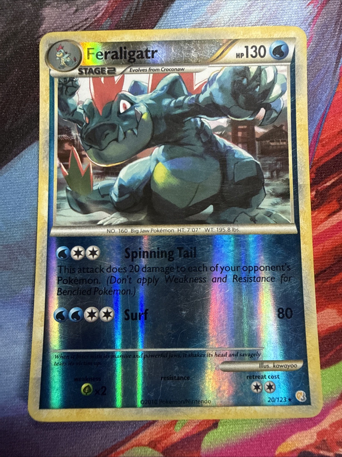 Feraligatr 20/123 Reverse Holo Pokemon TCG MP HeartGold and SoulSilver