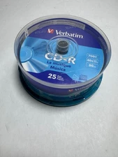 25 VERBATIM Music CD-R 40X  Branded Logo 700MB Audio Media Disc Spindle 96155