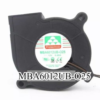 1 Pc. New MBA6012UB-O25 12V 0.60A 6CM 2-wire Cooling Fan