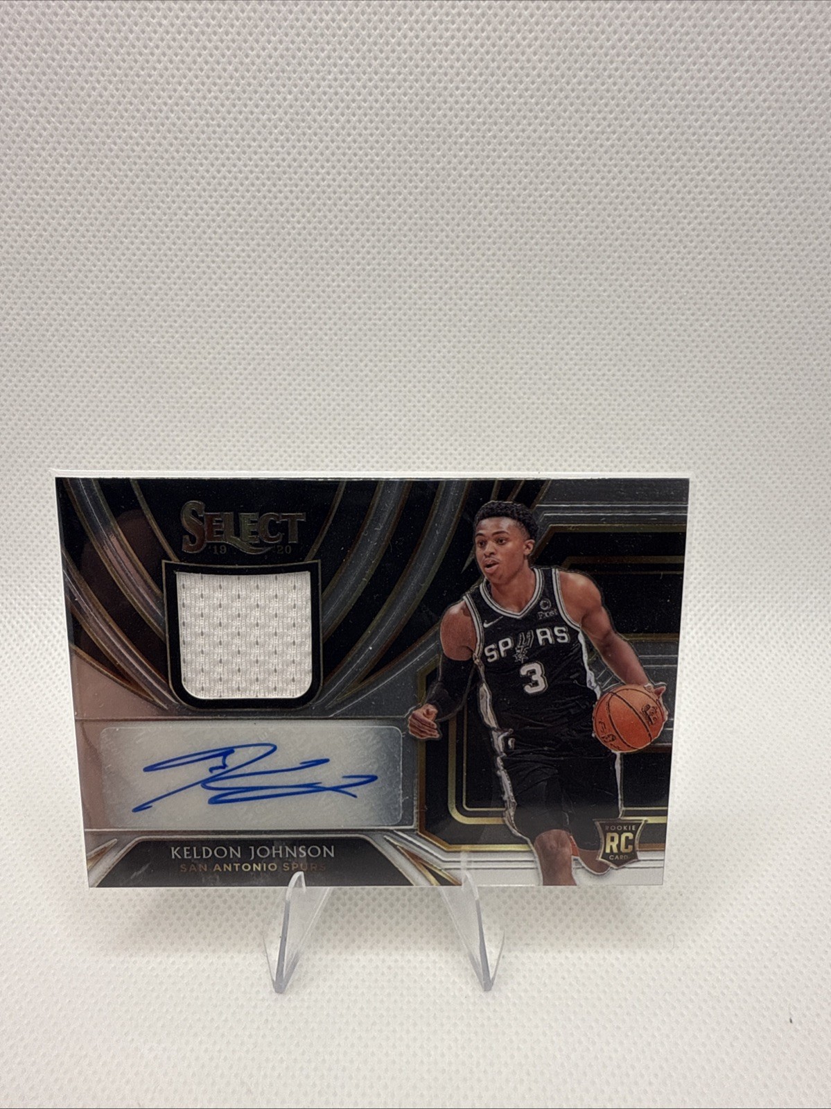 2019-20 Panini Select Keldon Johnson RC Rookie Patch Auto RPA /199 Spurs !!!
