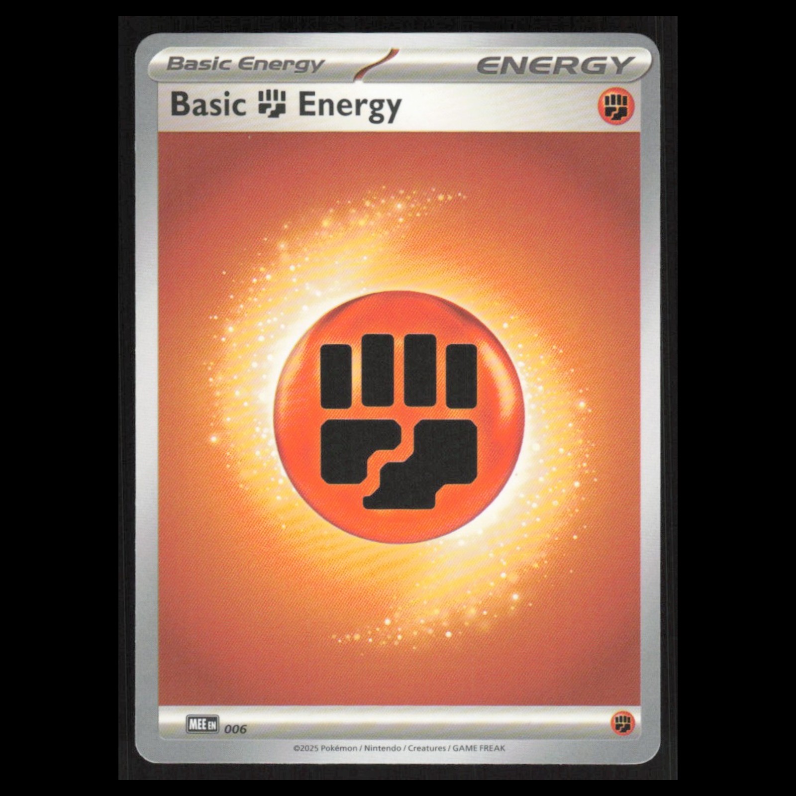 Basic Fighting Energy #6 2026 Pokemon Mega Evolutions Pitch Black  NM