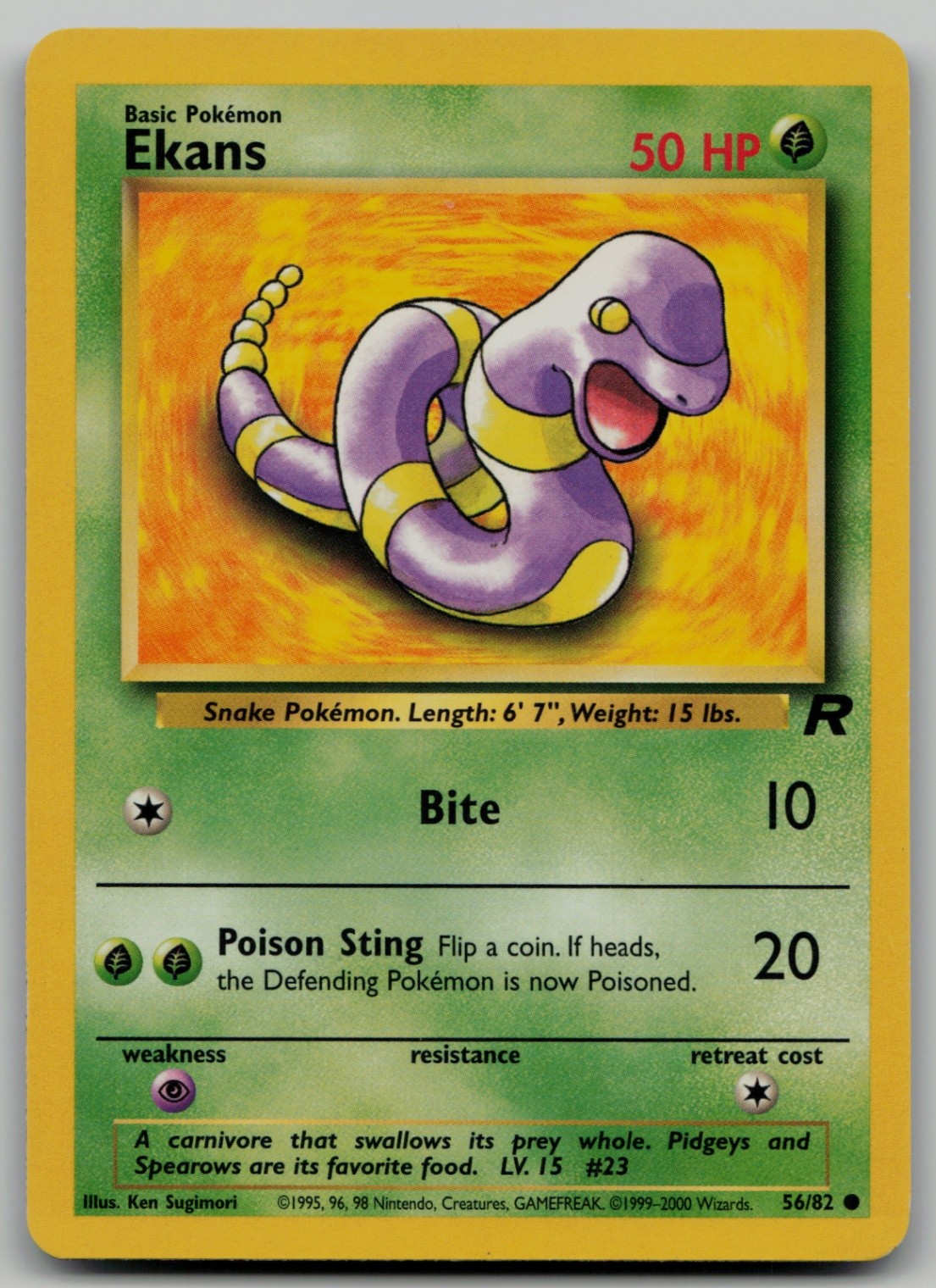 Ekans Common Team Rocket 56/82 NM