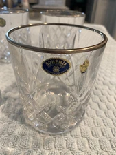 Set Of 4 - Bohemia Czech Crystal Whiskey Old-Fashioned,  10oz (No Box)