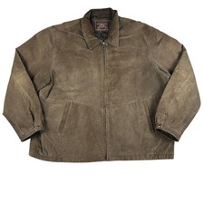 American Classics Colebrook Jacket Mens 2XL Brown Leather Bomber Lined Full Zip