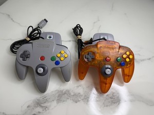 Nintendo 64 N64 Original Controller NUS-005 Fire Orange & Gray