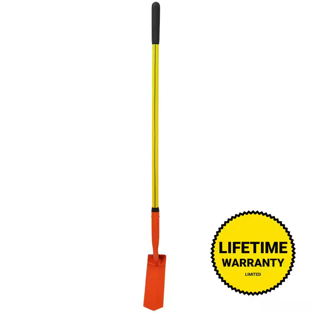 48 In. Classic Fiberglass Trenching Shovel with Heavy-Duty V-Type Steel Blade an