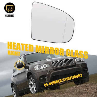 Right Side Mirror Glass Heated for BMW X5 X6 / E70 E71 E72 Passenger EPK