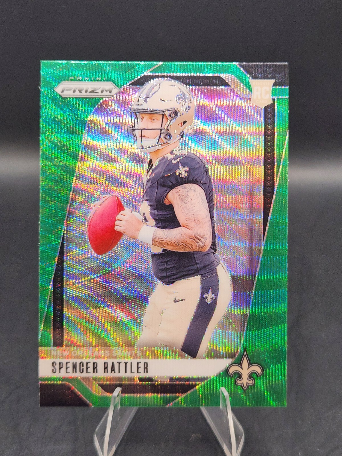 2024 Panini Prizm - Rookies Spencer Rattler #388 Green Wave Prizm (RC)