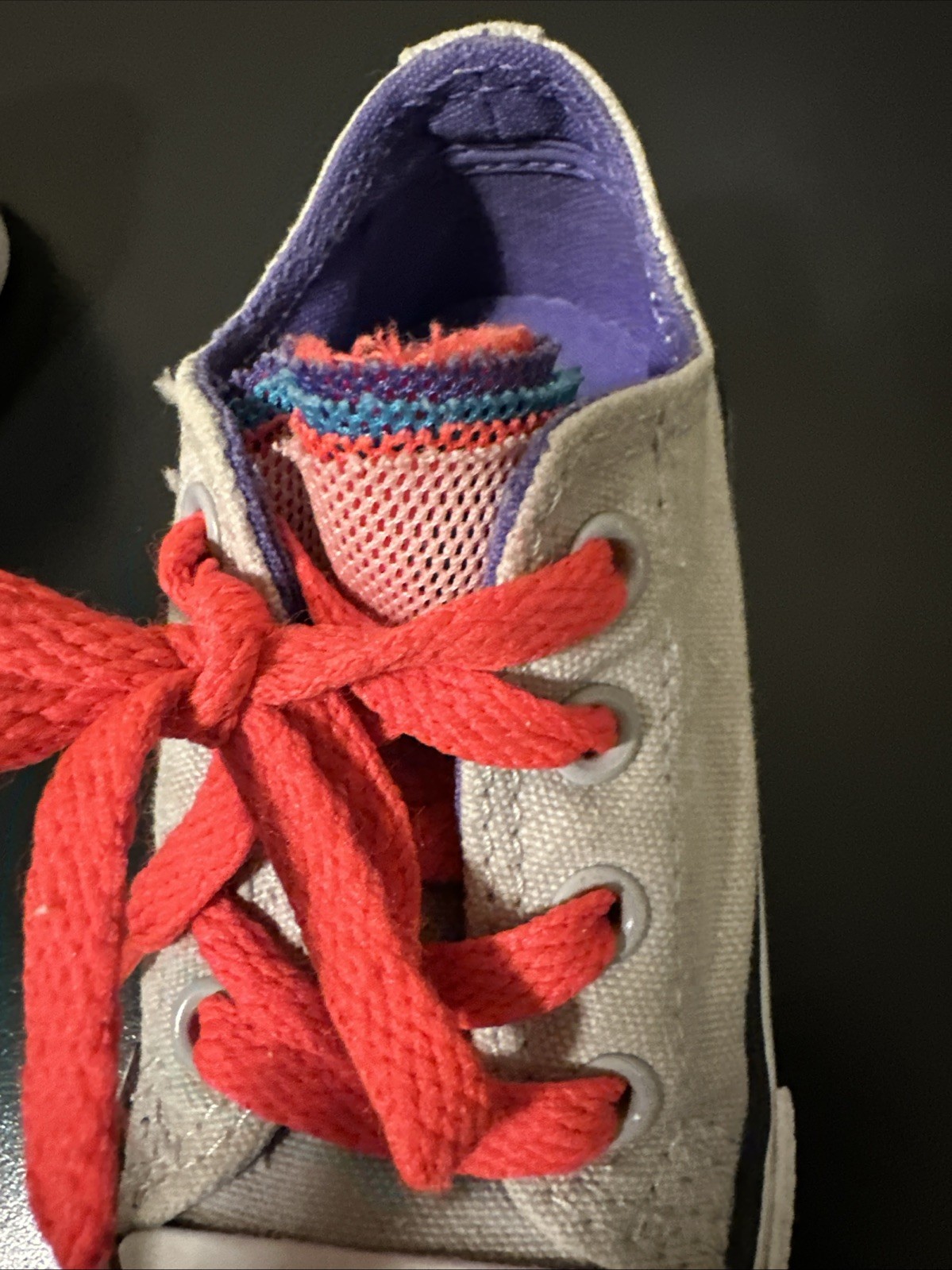 Converse Chuck Taylor All Star City Party Girl's Size 6 Skate Shoes Gray Pink thumbnail 7