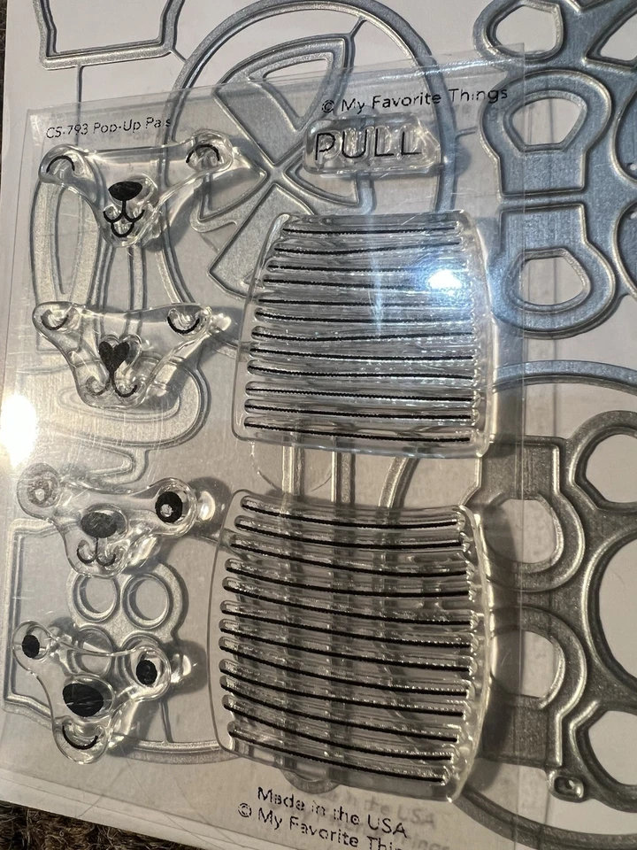 Juego de troqueles y estampillas My Favorite Things Pop-Up Pals NOS - CS-793 y MFT-2530 Foto 4 de 4