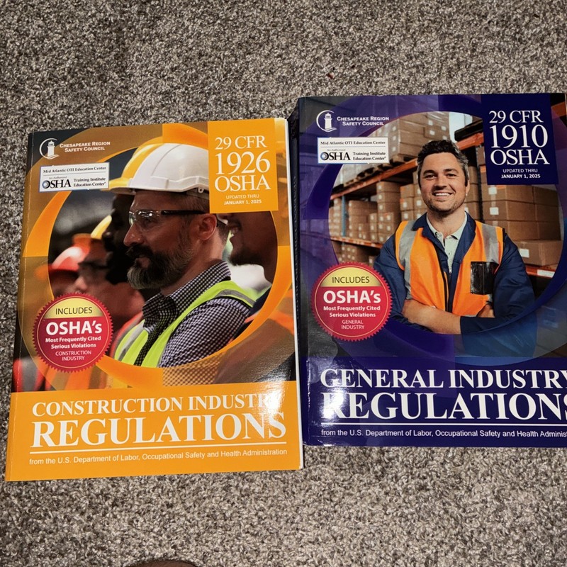 29 CFR 1926 OSHA And 29 CFR 1910 OSHA- Construction And General Industry. New