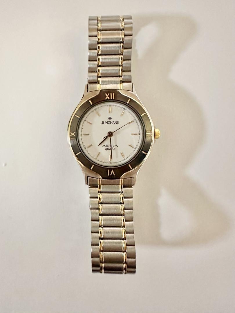 【稼働】JUNGHANS クオーツ ASTRA ブレスレットウォッチ ゴールド JUNGHANS Astra Quartz Watch Silver Gold Classic Elegant