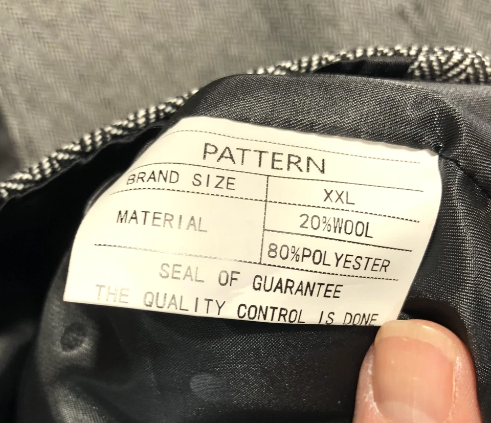 Chaleco para Hombres 2XL Espiga Tweed Mezcla de Lana Chaleco Sin Marca Foto 3 de 4