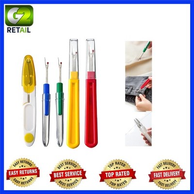 Essential Sewing Tools: 4-Piece Seam Ripper Set and Thread Snips Included