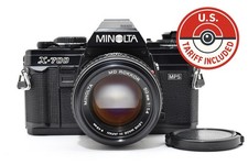 Near MINT Minolta New X-700 Black Film Camera MD 50mm f/1.4 Lens From JAPAN