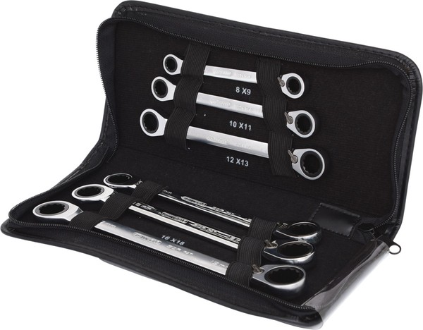 KS Tools 503.4580 Gearplus Doppel-RatschenringschlüSsel-Satz,Umschaltbar,6-Tlg-image