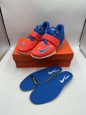 Nike Romaleos 3 AMP | Soar / Crimson Blue 923287-402 | Size 7 NIB Weightlifting