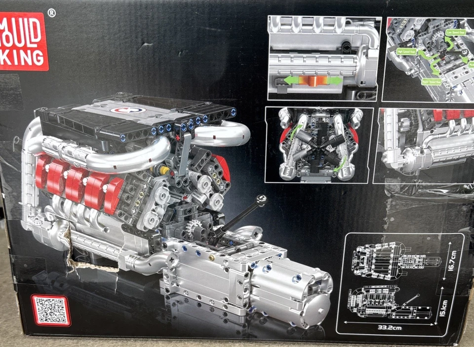 Mould King 10203 Engine Motor Double V8 Cylinder Building Block Toy MOCopen box - Image 2 of 4