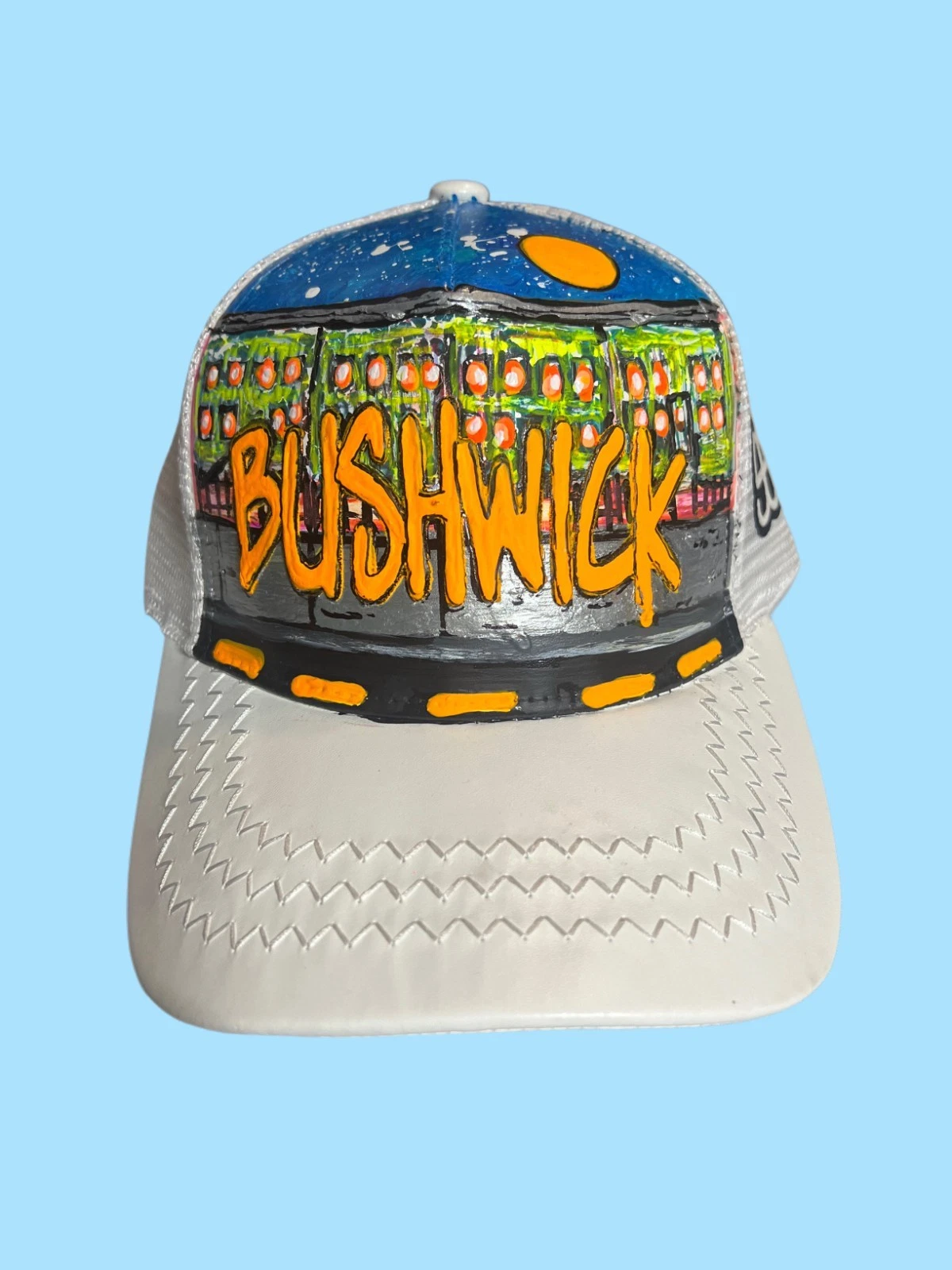 Hand Painted Bushwick Hat- Trucker Hat Style