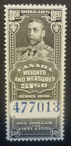 CANADA REVENUE #FWM68 GEORGE V  FRESH VF UNMOUNTED  MINT  FREE SHIPPING