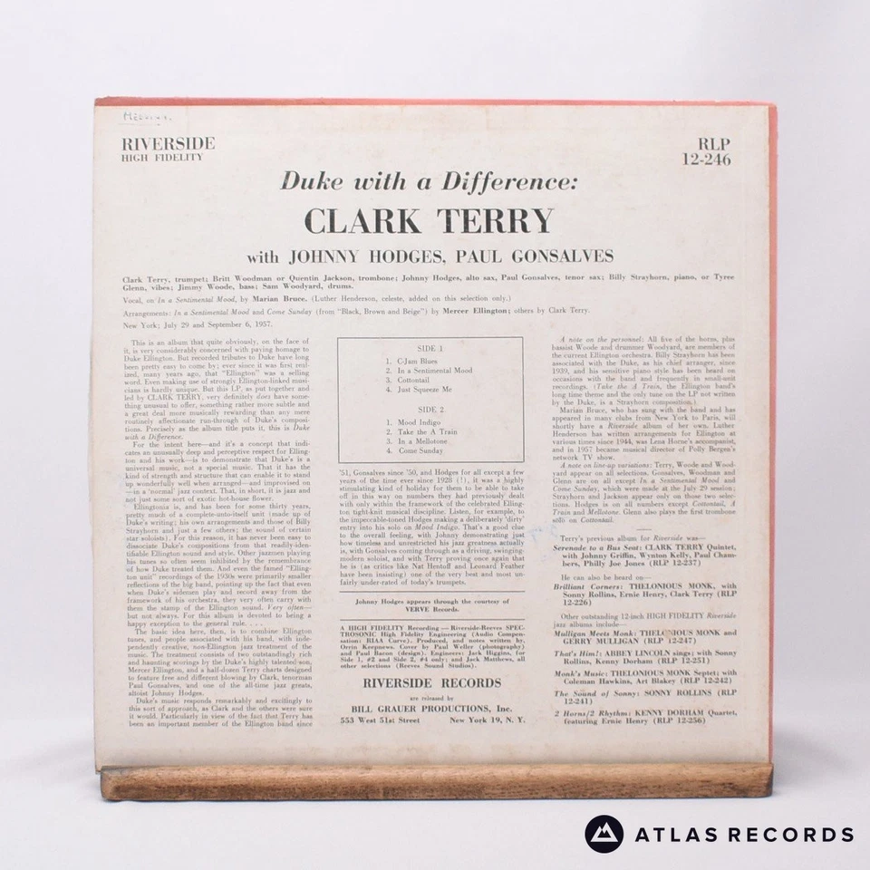 Clark Terry Duke With A Difference LP Vinyl Record RLP 12-246 - VG+/VG+ Foto 3 de 4
