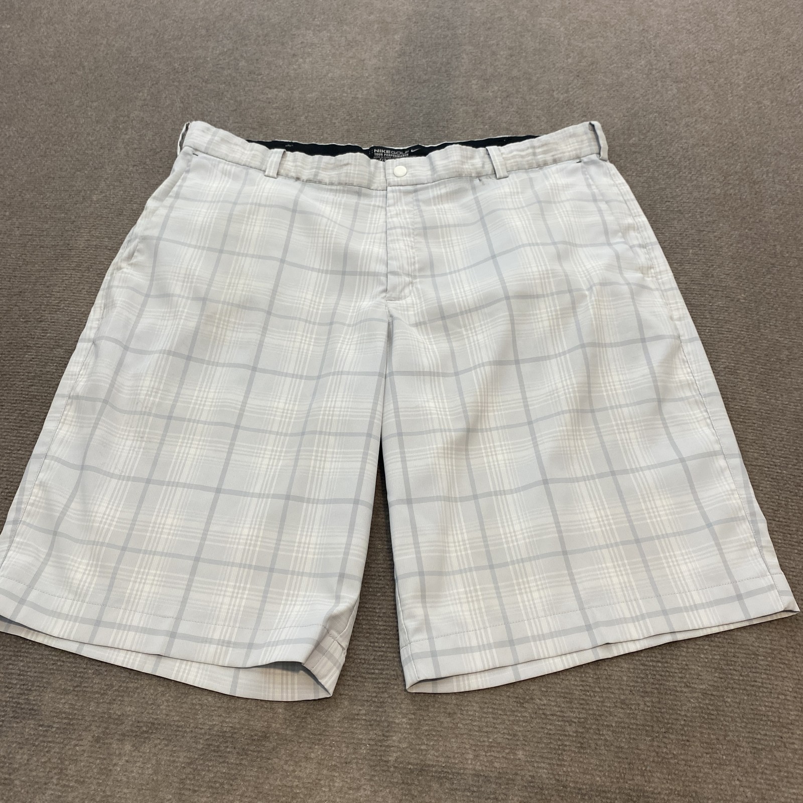 Nike Golf Shorts Mens 38 Plaid Dri-FIT Tour Performance Lightweight Athletic