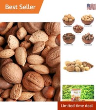 4 Pound Mixed Nuts in Shell   Walnuts, Pecans, Almonds  Hazelnuts