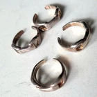 Vintage Sterling Silver Chunky Sculptural Ear Cuff / Toe Ring