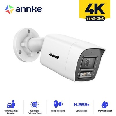 ANNKE 4K 8MP HD Colorvu CCTV PoE IP Kamera Audio In für Sicherheit NVR System IP67