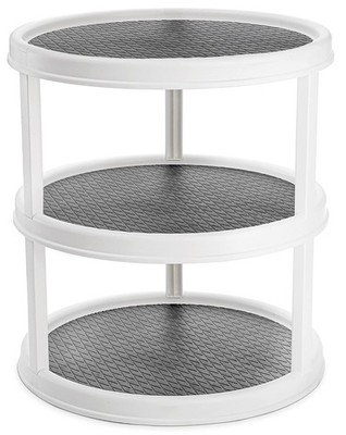 Yesland 3 Tier Lazy Susan Turntable - 12'' Round Tiered Rotating Kitchen Spice O