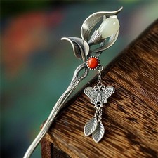 Women Chinese-Style Magnolia Flower Hairpin, Hanfu Headwear Hairpin