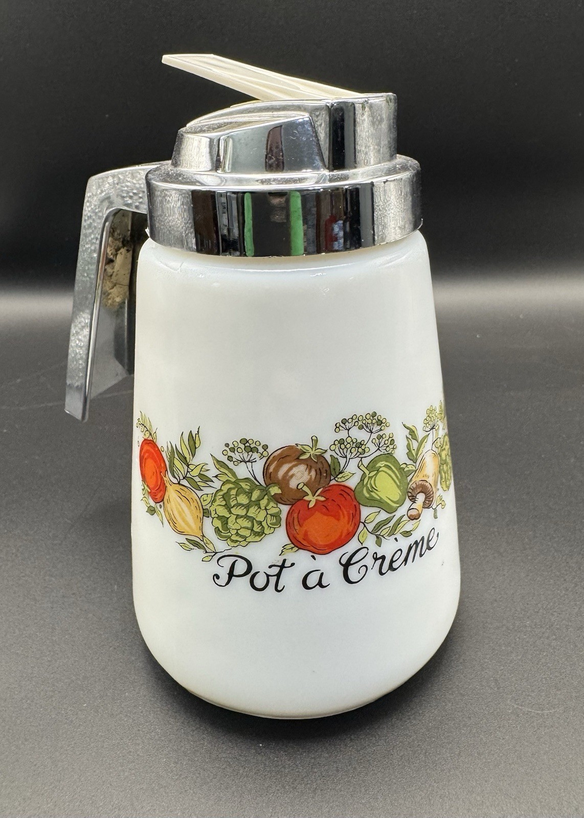 Vintage Gemco USA Corning Ware Spice of Life Pot a Creme /Syrup Dispenser