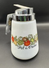 Vintage Gemco USA Corning Ware Spice of Life Pot a Creme /Syrup Dispenser