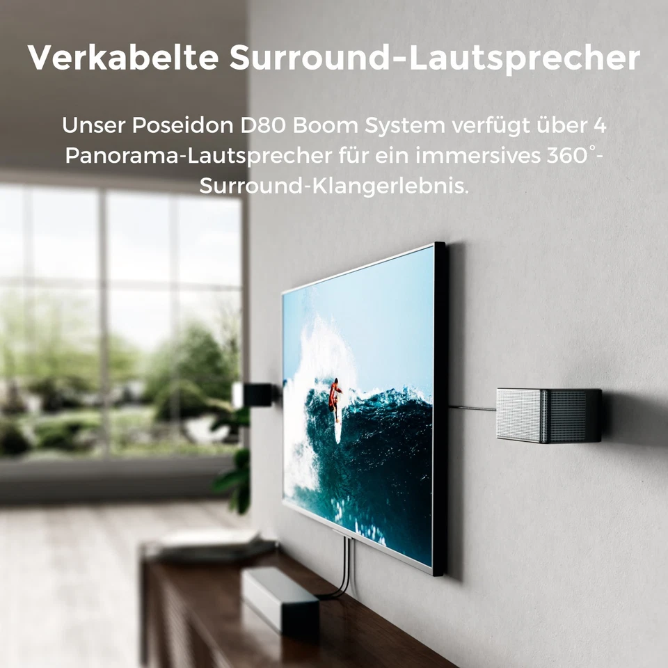 ULTIMEA 7.1 Dolby Atmos Soundbar mit Subwoofer Heimkino Sound System für TV - Bild 4 von 4