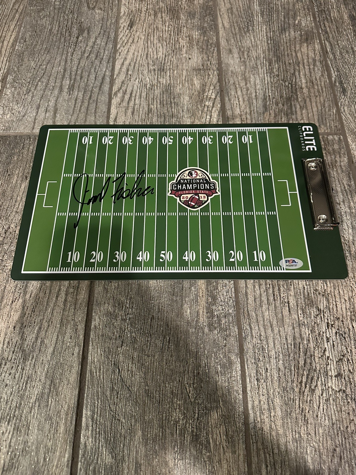 JIMBO FISHER SIGNED FLORIDA STATE SEMINOLES COACHING CLIPBOARD PSA COA AUTOGRAPH