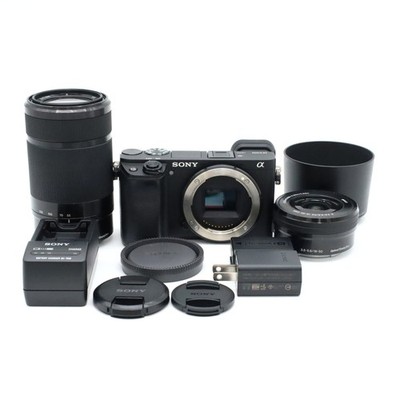 SONY Alpha a6400 Double Zoom Lens Kit Near MINT Shutter Count 1085 Japan