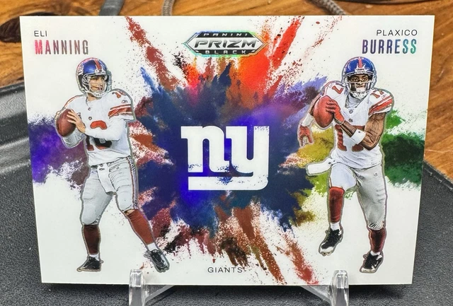 Eli Manning / Plaxico Burress 2025 Prizm Black Color Blast SSP #9 Case Hit