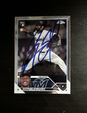 George Soriano Signed 2023 Topps Chrome Update Rookie Card Marlins #USC137 Auto. rookie card picture