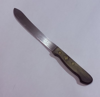 Rare Friedr Herder 4549 7  Butcher Knife Solingen Germany Spade Art Handle 29