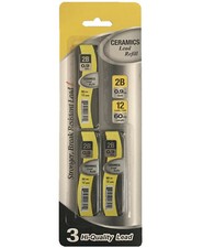 3 Tube each pack,12 leads per Tube Fits all 0.9mm Automatic Pencils Refill Lead