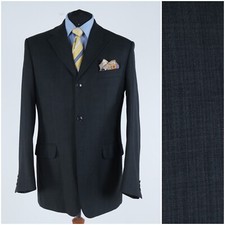 Mens Dark Grey Blazer 46R UK Size KINGFIELD Sport Coat Three Buttons Jacket