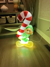 Vintage Elf Blow Mold/With Candy Cane, Empire, 1995.