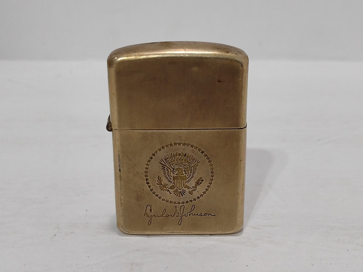 Vintage Zippo 10K Gold Filled President Seal Lyndon Johnson Vintage Zippo 10K Gold Filled President Seal Lyndon Johnson