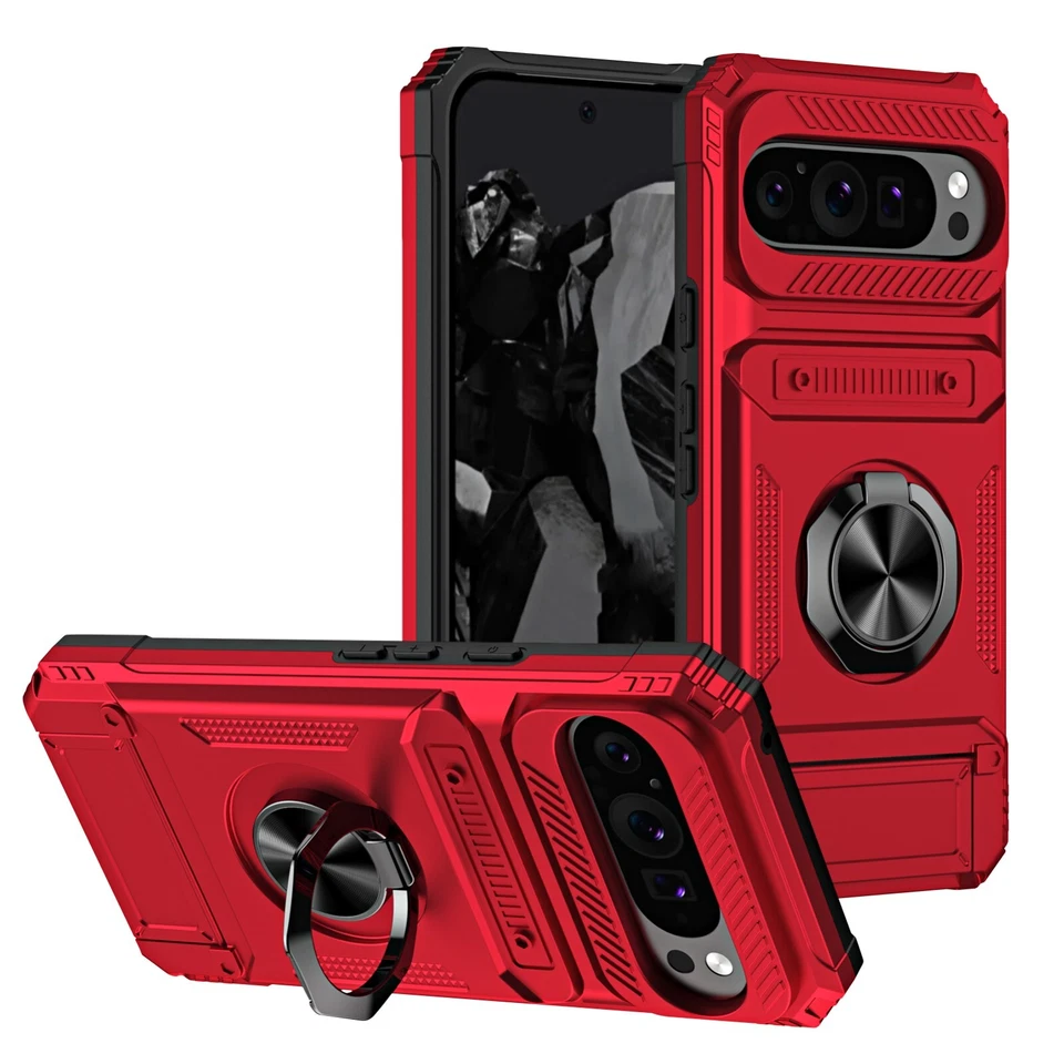 Caseswill For Google Pixel 9, 9 Pro, 9 Pro XL Shockproof Card Holder Case Cover - Image 3 of 4