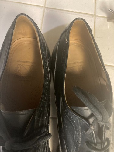 JOHNSTON & MURPHY ARISTOCRAFT VINTAGE USA BLACK LEATHER LACE-UP SHOES 10 B/2A - Picture 2 of 17