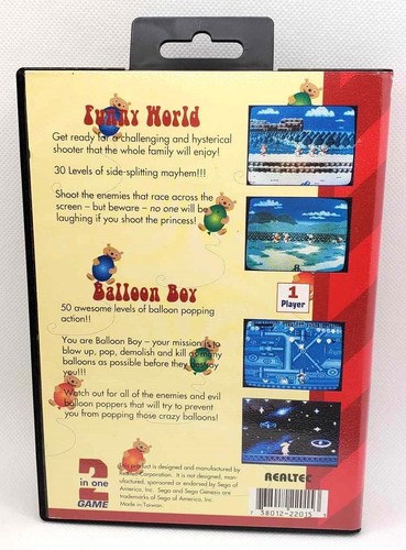 (1993 SEGA GENESIS) *Funny World Balloon Boy* Video Game -COMPLETE Tested RARE! - Picture 3 of 4