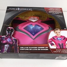 Power Rangers Deluxe Ranger Dress Up Shirt  Light up Chest Armor PINK 4-7X. T2